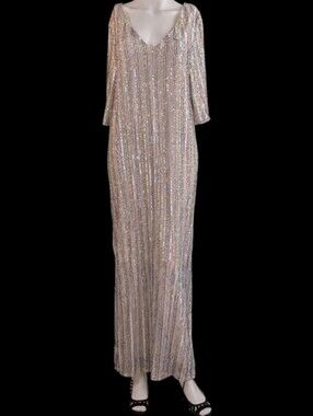Piper & Scoot Elegant Sequined Maxi-Dress Plus Size 2X